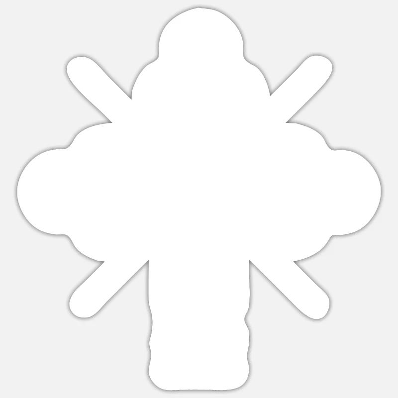 Buchstabe e Glücksklee Sticker Größe S (10 x 10 cm)