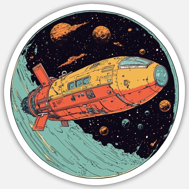 Galactic Adventures: Exploring Space Sticker size S (10 x 10 cm)