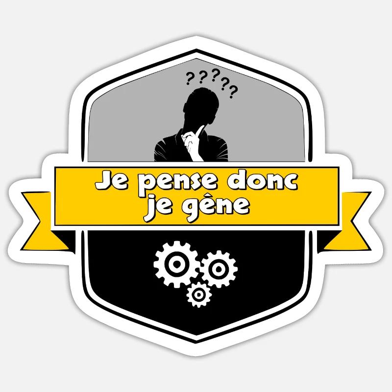 I think so - Sticker size S (10 x 10 cm) - white matte