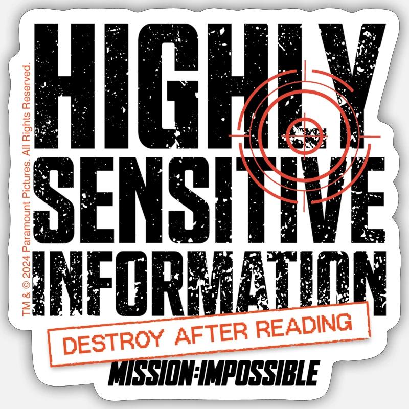 Mission Impossible Dead Reckoning Target Design - Sticker size S (10 x 10 cm) - white matte