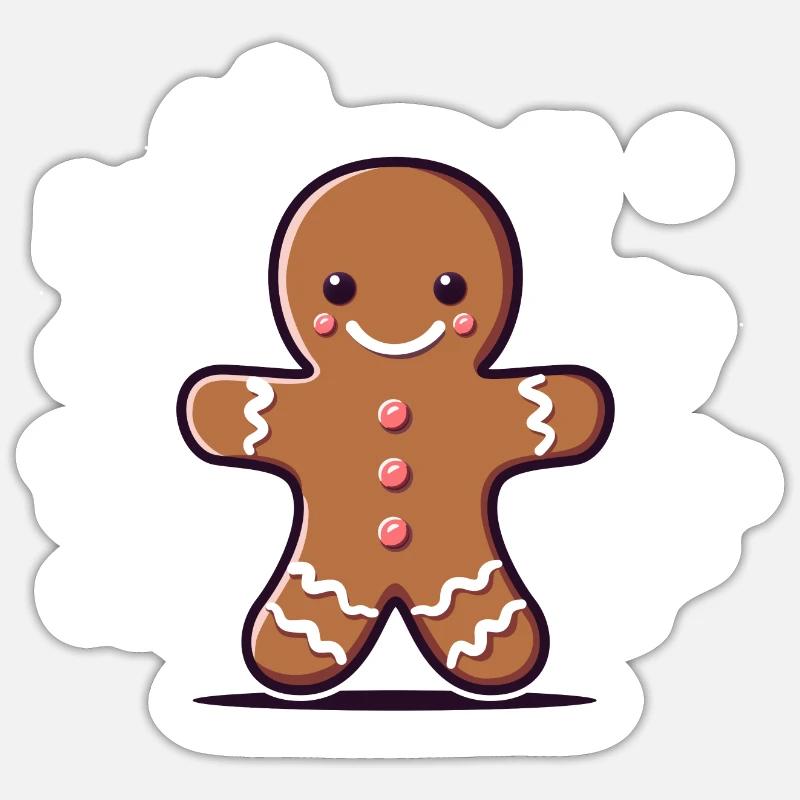 Gingerbread man Sticker size S (10 x 10 cm)