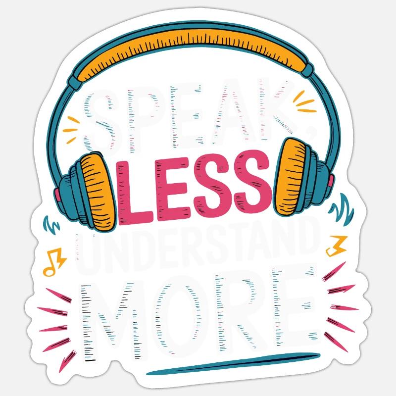 L’harmonie dans le silence - Sticker taille S (10 x 10 cm) - blanc mat