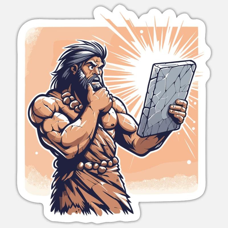 Idea Idea Caveman Stone Tablet Gift Sticker size S (10 x 10 cm)