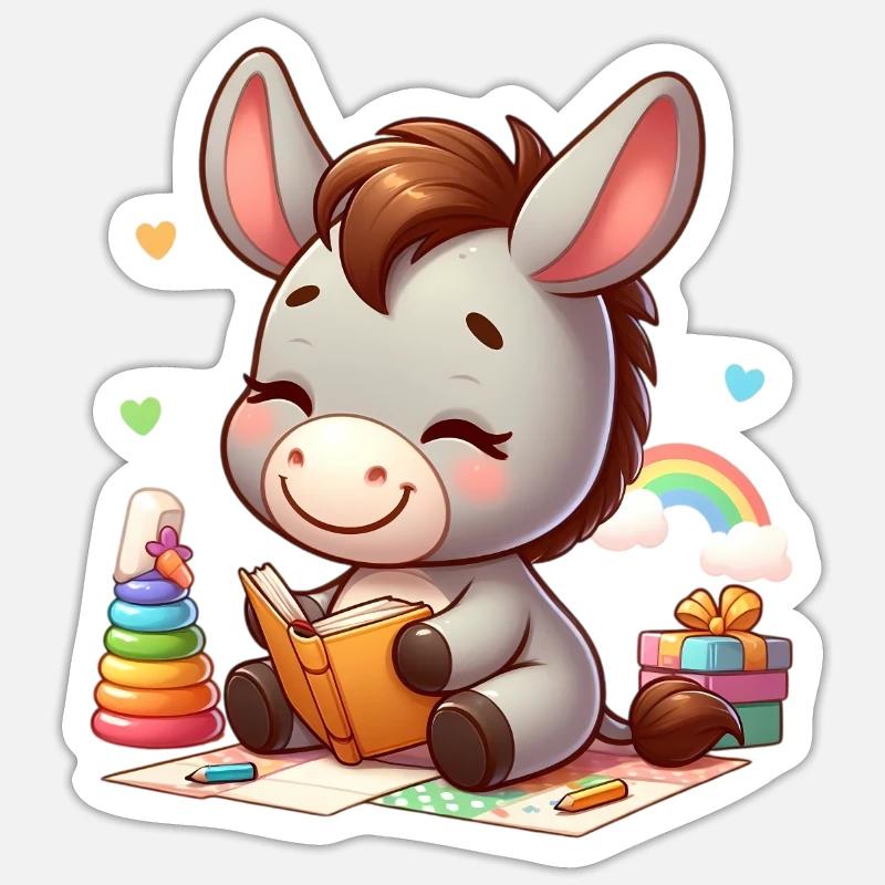 ane 3 - Sticker taille S (10 x 10 cm) - blanc mat