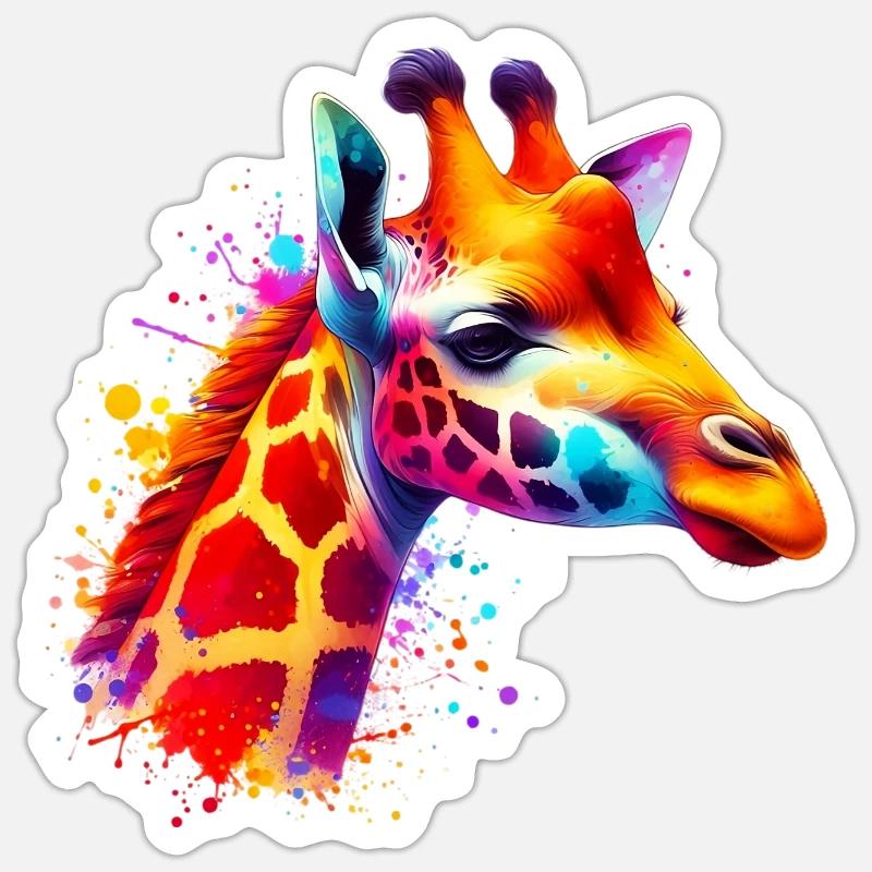 Giraffe - Sticker size S (10 x 10 cm) - white matte