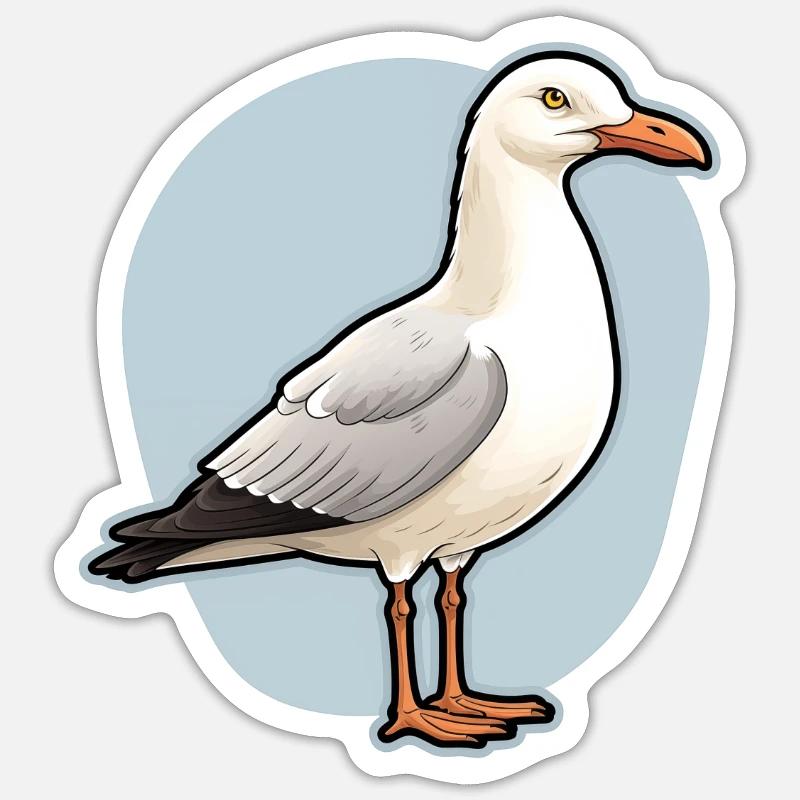 Möwe Seevogel Sticker Größe S (10 x 10 cm)
