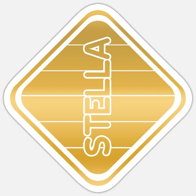 Cadeau pour Stella - Sticker taille S (10 x 10 cm) - blanc mat
