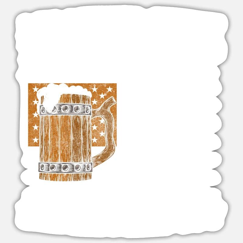 Barhopping Bier Drinks - Sticker Größe S (10 x 10 cm) - Mattweiß