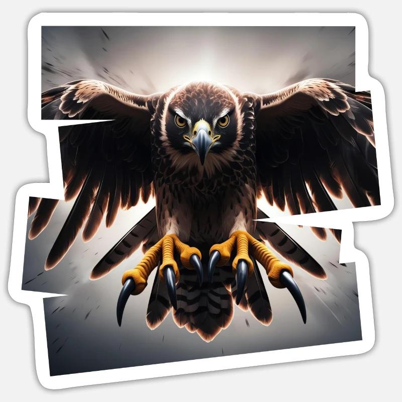 Eagle Frontal Attack Sticker size S (10 x 10 cm)