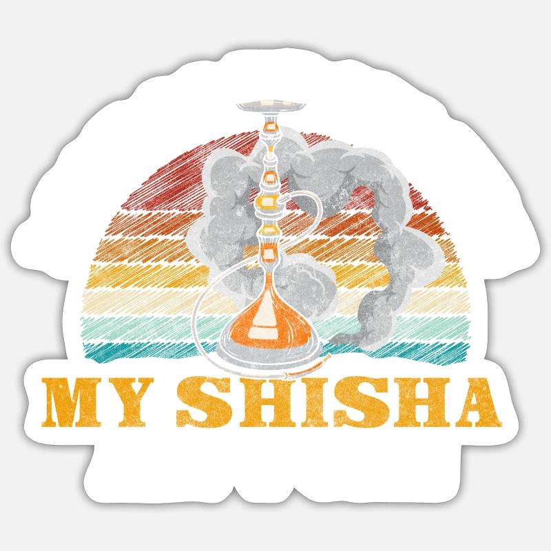 Hookah Charcoal Bubbling Sticker size S (10 x 10 cm)