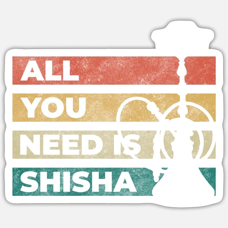 Hookah Dampf Smoken Kippe Sticker Größe S (10 x 10 cm)