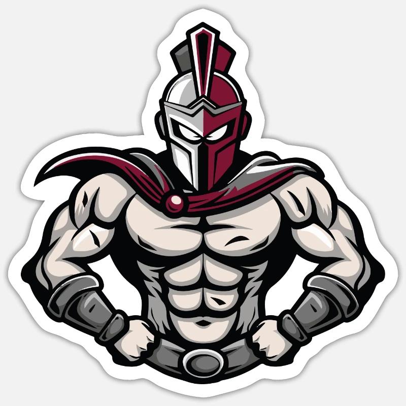Knight Warrior - Sticker size S (10 x 10 cm) - white matte