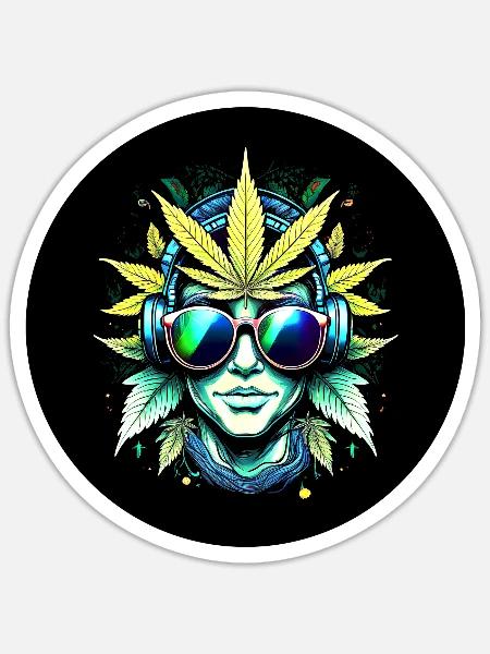 Göttin grün - Sticker Größe S (10 x 10 cm) - Mattweiß