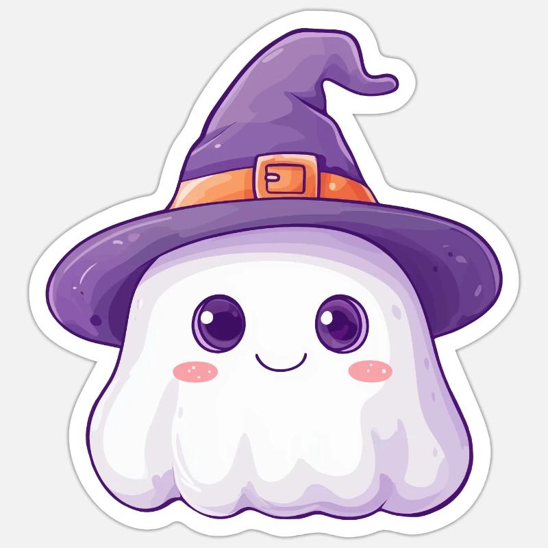 Cute Ghost - Sticker size S (10 x 10 cm) - white matte