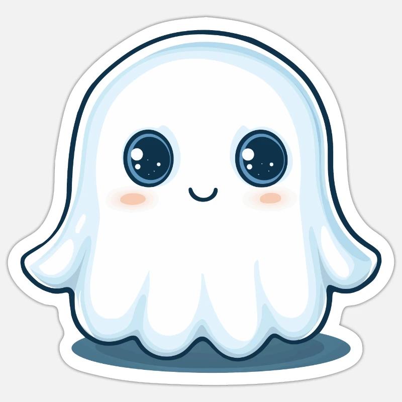 Cute Ghost - Sticker size S (10 x 10 cm) - white matte