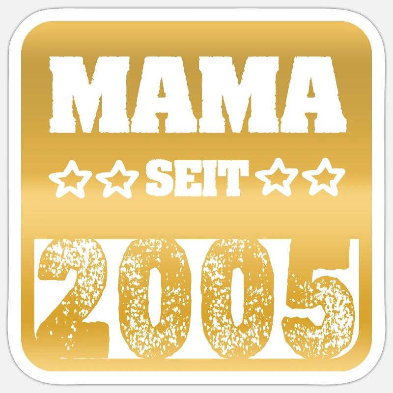 Mère 2005 - Sticker taille S (10 x 10 cm) - blanc mat