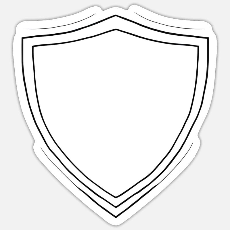 logo shield - Sticker Größe S (10 x 10 cm) - Mattweiß