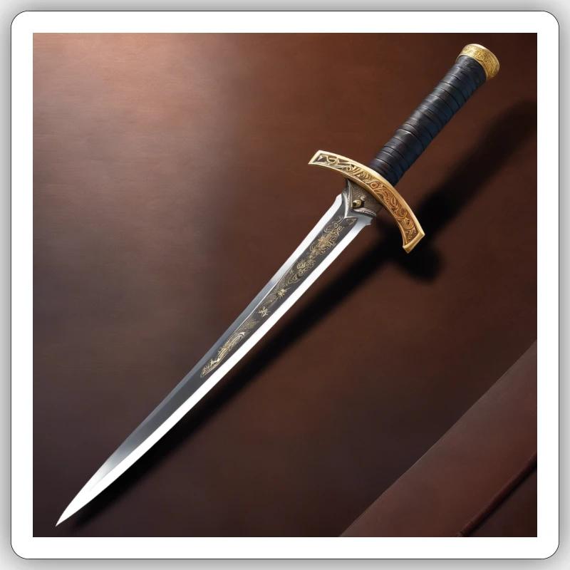Samurai Sabre Poster Design - Sticker size S (10 x 10 cm) - white matte