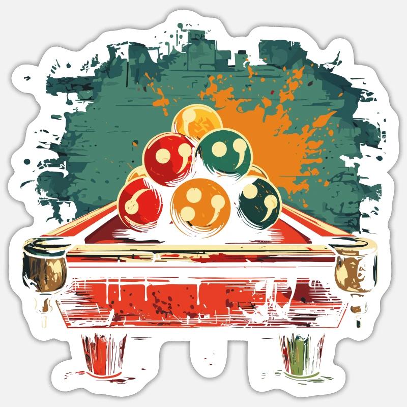 Style BD Billard Sticker taille S (10 x 10 cm)