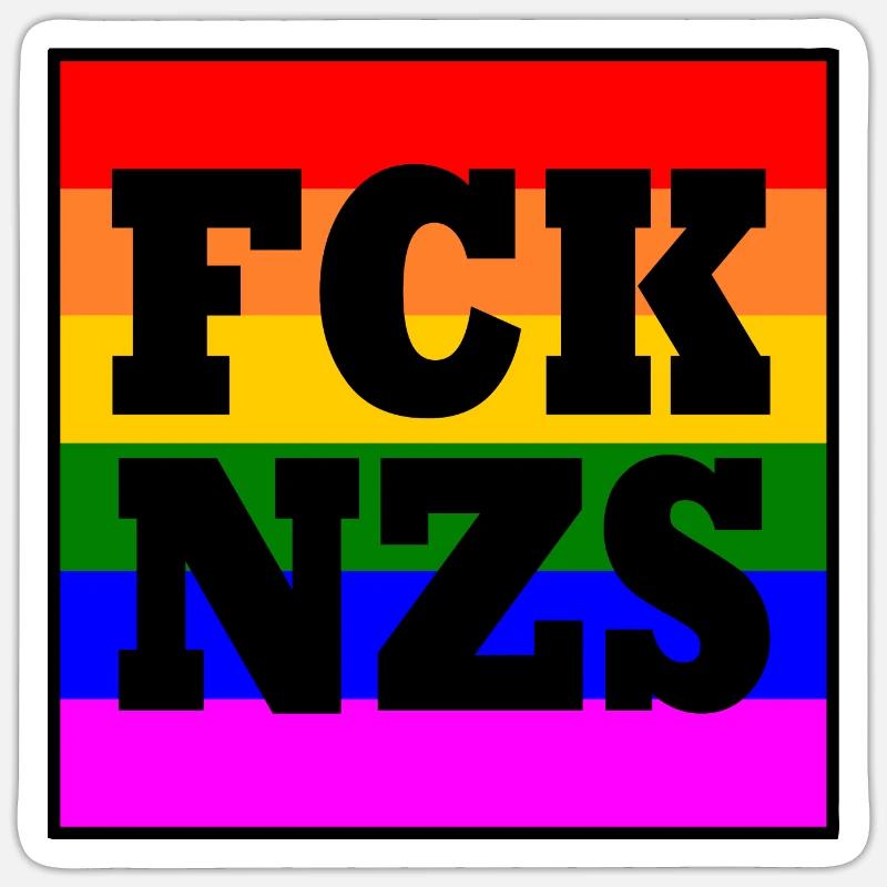 Fck afd - Sticker Größe S (10 x 10 cm) - Mattweiß