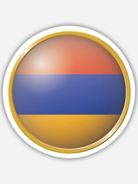 Armenien Emblem - Sticker Größe S (10 x 10 cm) - Mattweiß