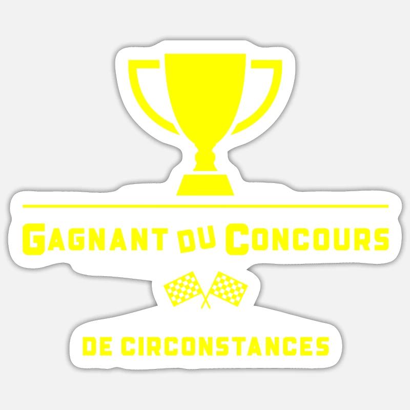 GAGNANT DU CONCOURS DE CIRCONSTANCES ! - Sticker taille S (10 x 10 cm) - blanc mat
