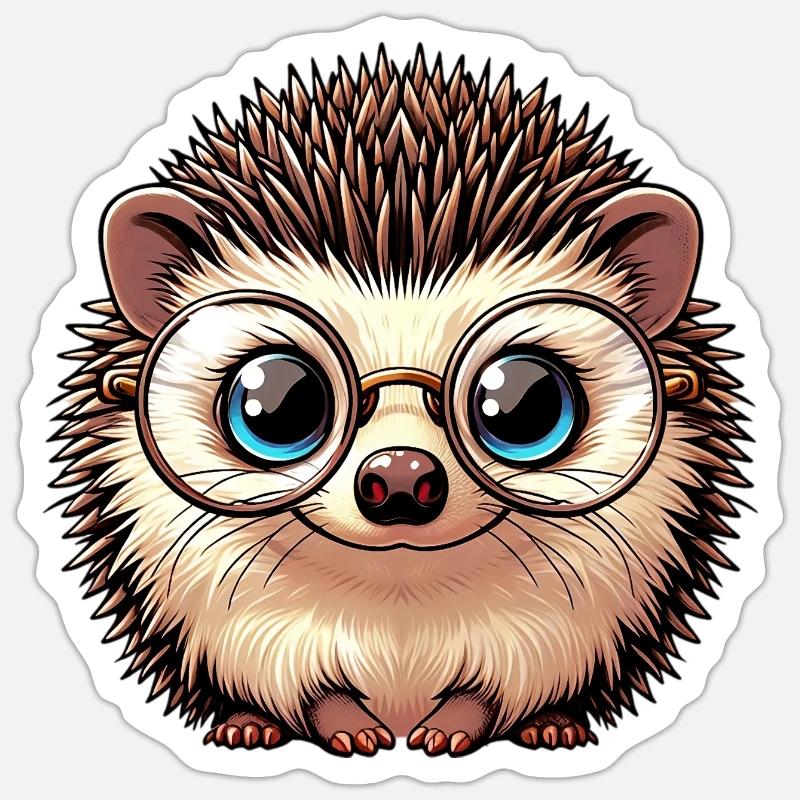 Hedgehog - Sticker size S (10 x 10 cm) - white matte