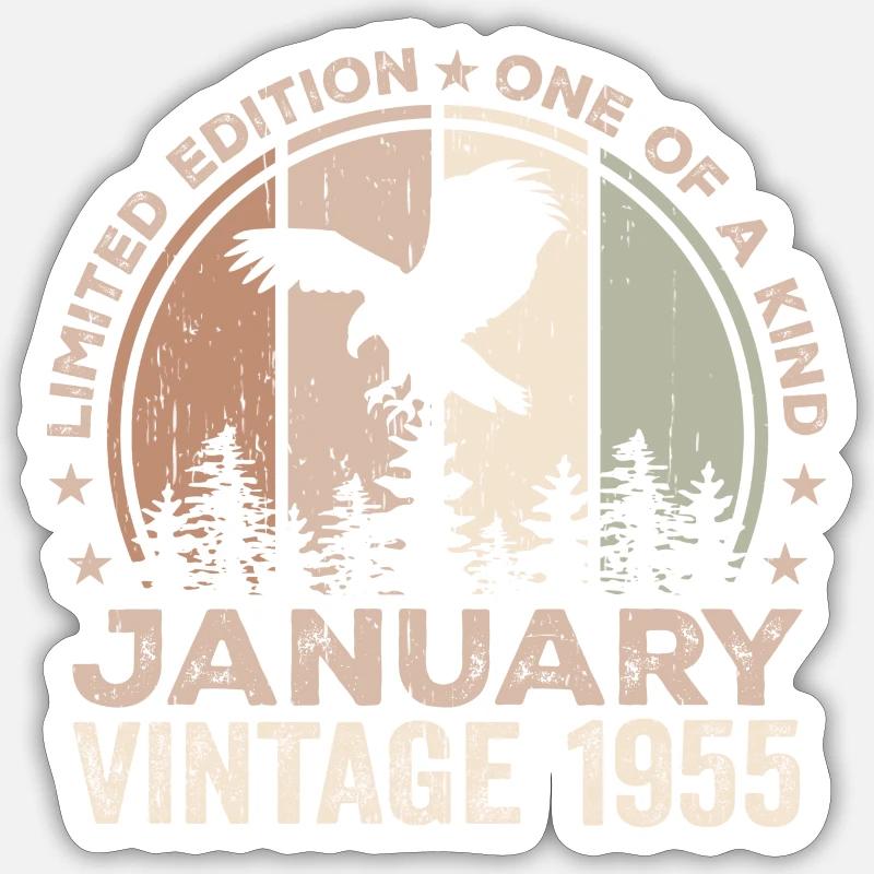 Incomparable since January 1955 69 Anniversary Sticker size S (10 x 10 cm)