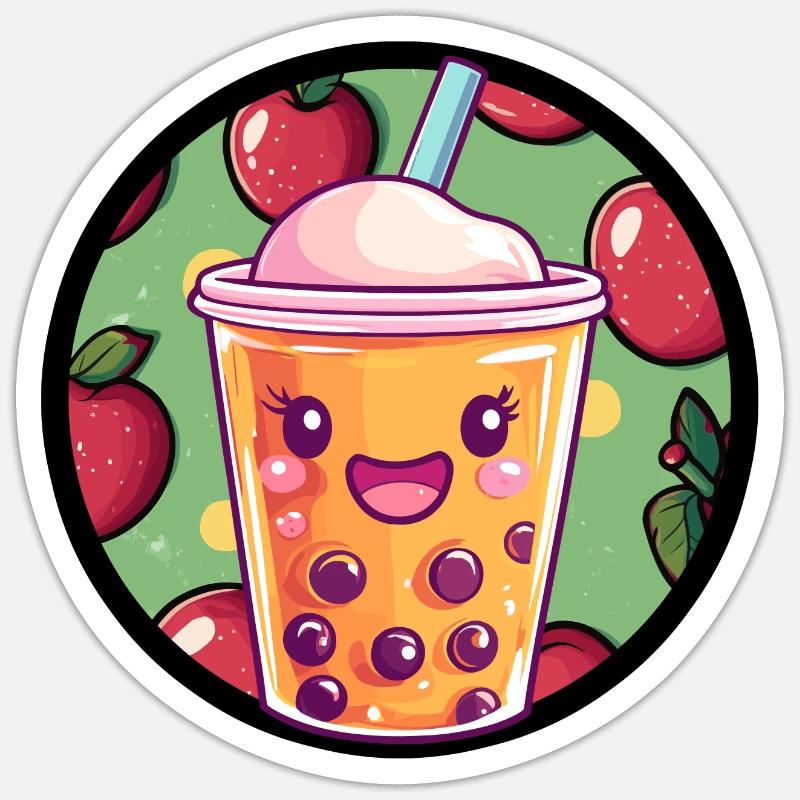 Boba Bubble - Sticker size S (10 x 10 cm) - white matte