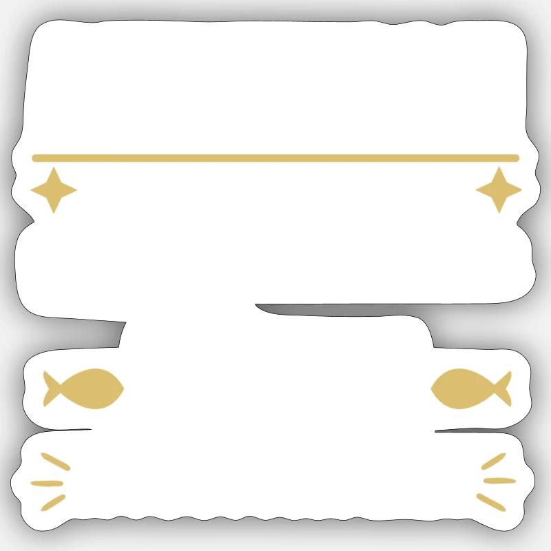 Passionné de pêche - Sticker taille S (10 x 10 cm) - blanc mat