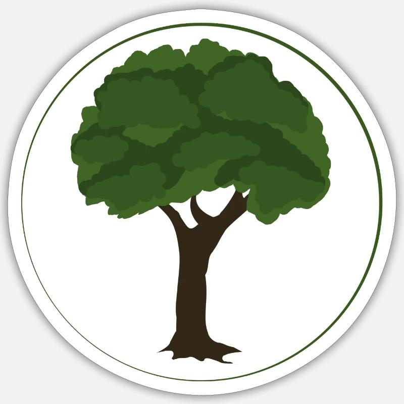 Arbre - Sticker taille S (10 x 10 cm) - blanc mat