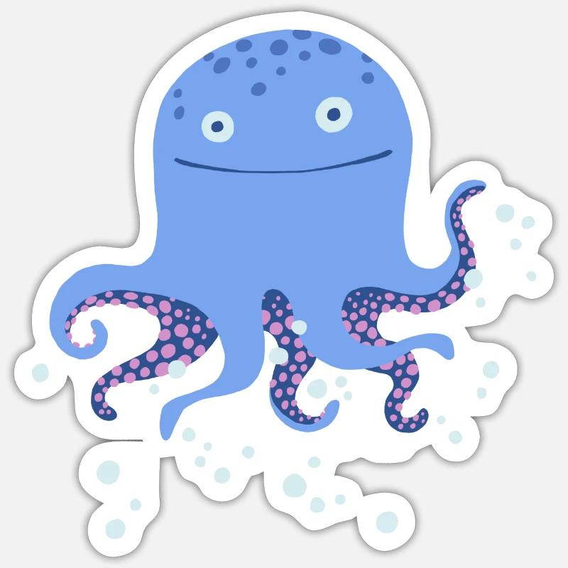 Krake Sticker Größe S (10 x 10 cm)