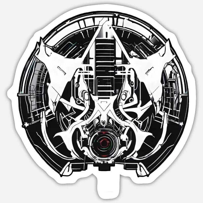 Techno Hardstyle Strahlen Sticker Größe S (10 x 10 cm)