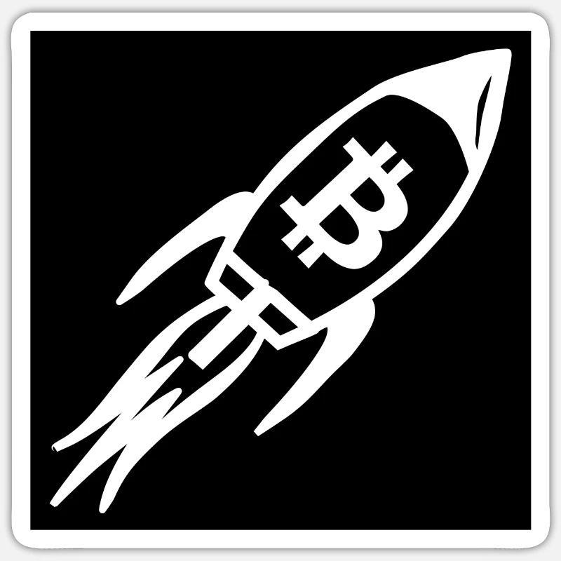 Le projet Bitcoin Moon - Sticker taille S (10 x 10 cm) - blanc mat