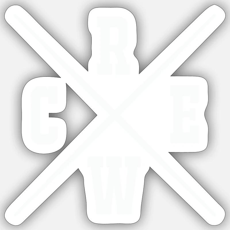 crew - Sticker Größe S (10 x 10 cm) - Mattweiß