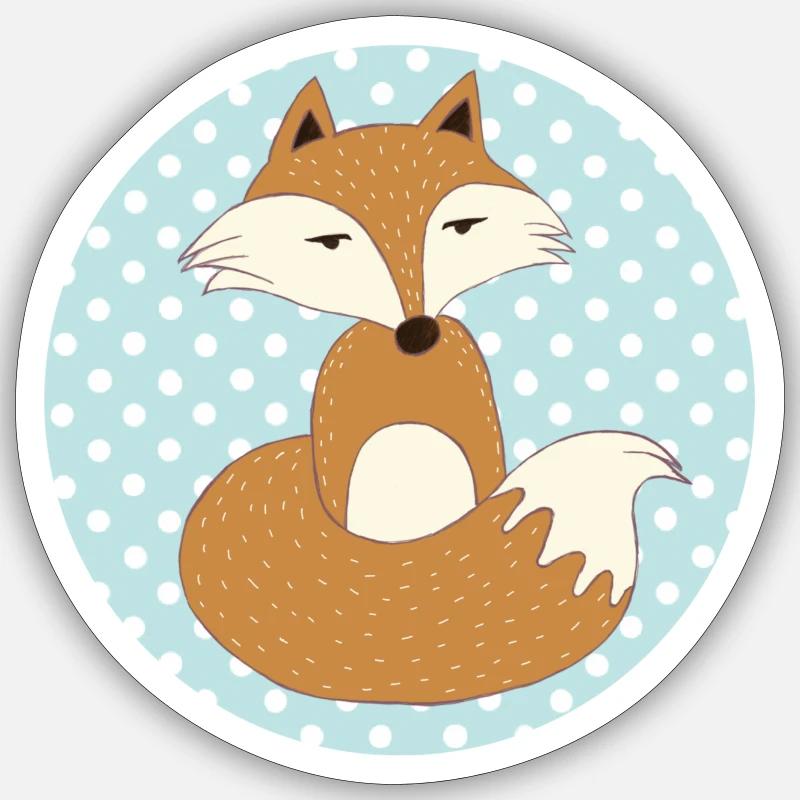 Fuchs Aufkleber Sticker Größe S (10 x 10 cm)