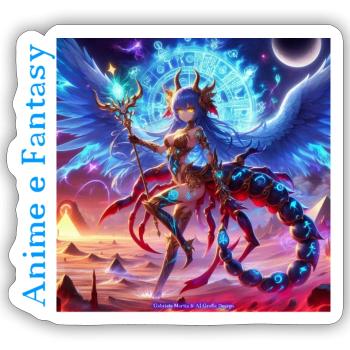 QueenScorpio01a - Sticker size S (10 x 10 cm) - white matte - Front