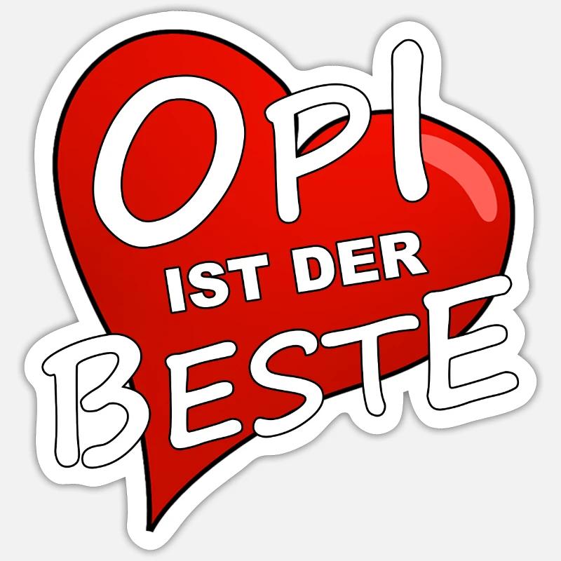 OPI IST DER BESTE - Sticker Größe S (10 x 10 cm) - Mattweiß