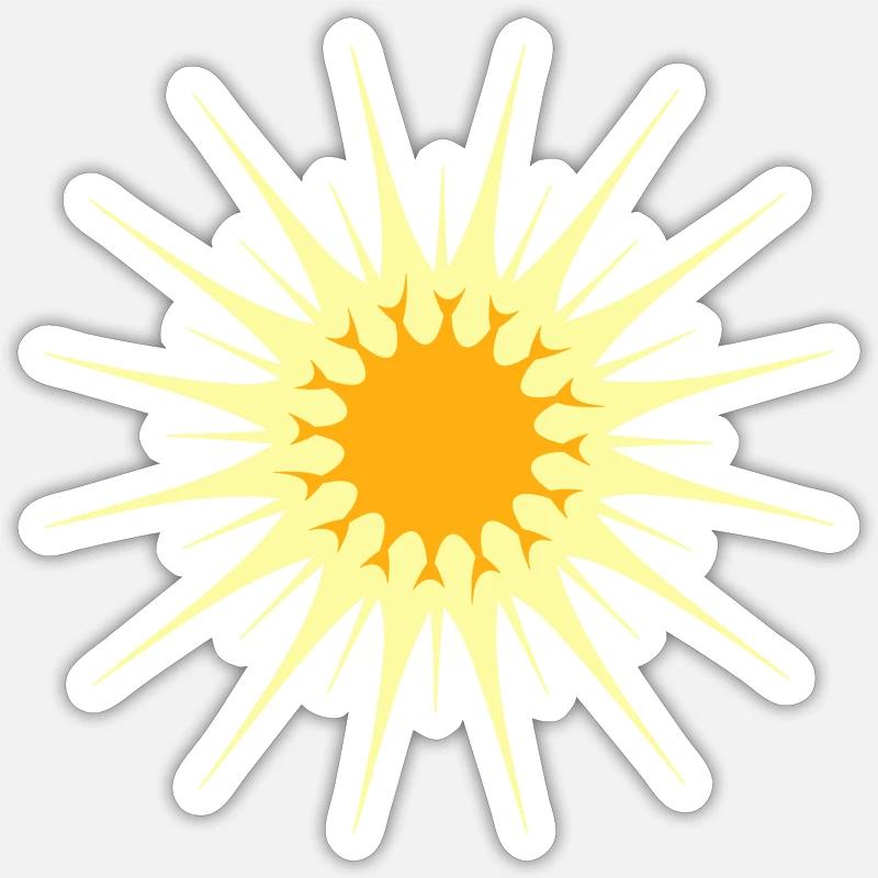 Bright Sun Rays Summer Glow Light Warmth Sticker size S (10 x 10 cm)