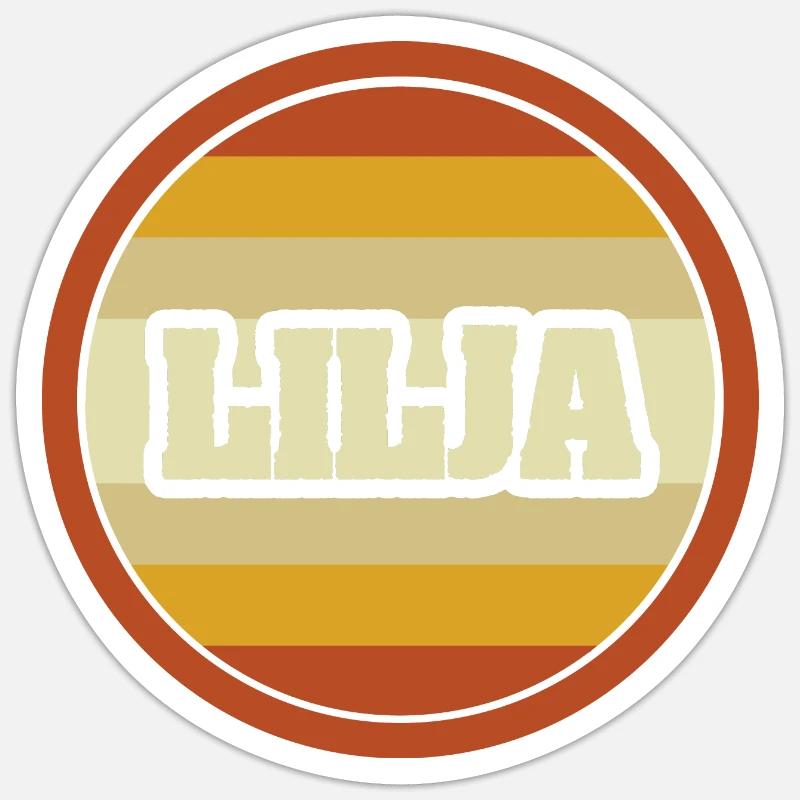 First name Lilja - Sticker size S (10 x 10 cm) - white matte