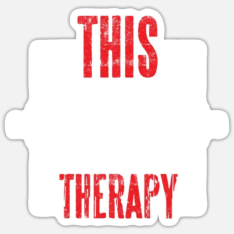 This is my Therapy - Sticker Größe S (10 x 10 cm) - Mattweiß