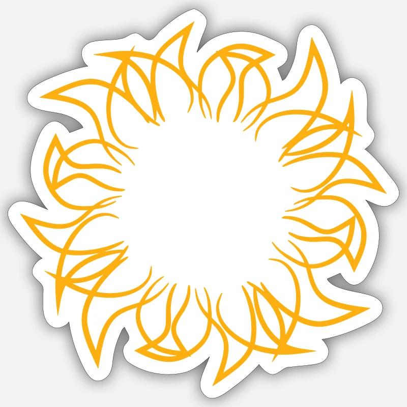 Bright Sun Rays Summer Glow Light Warmth Sticker size S (10 x 10 cm)