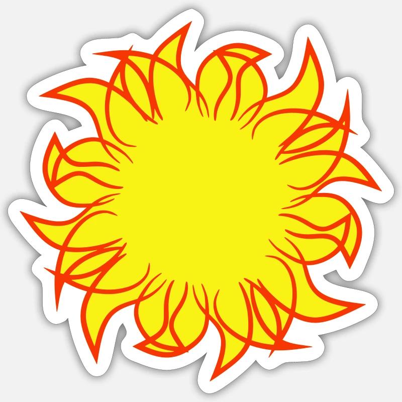Bright Sun Rays Summer Glow Light Warmth Sticker size S (10 x 10 cm)