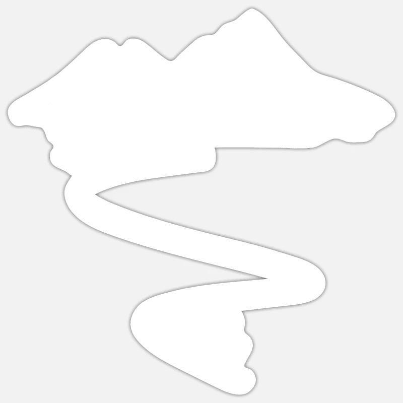 Ski Design - Sticker size S (10 x 10 cm) - white matte