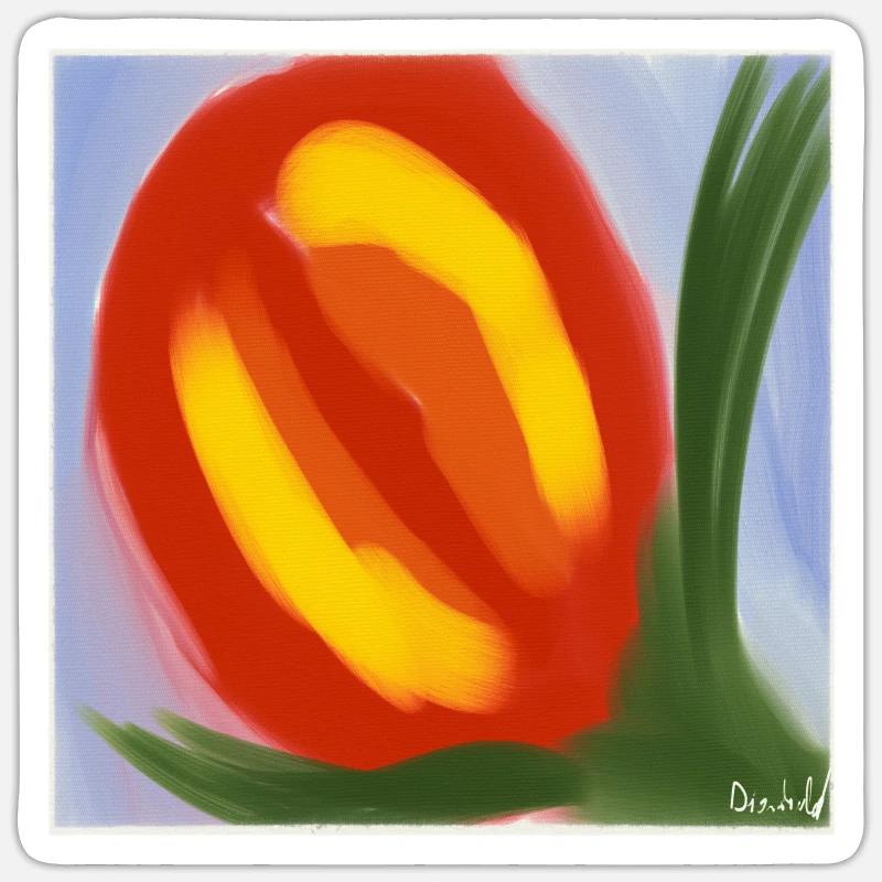 fleur Sticker taille S (10 x 10 cm)