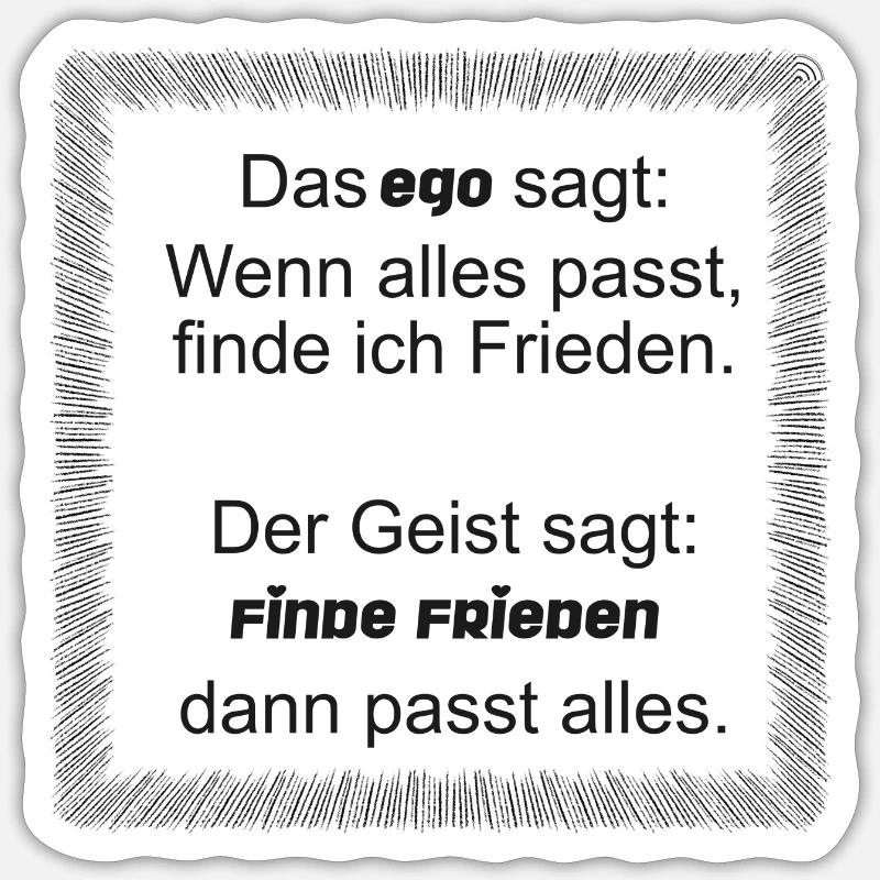 Ego vs Frieden Sticker Größe S (10 x 10 cm)