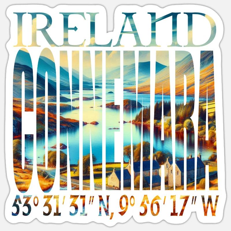 DIE CONNEMARA - Sticker Größe S (10 x 10 cm) - Mattweiß