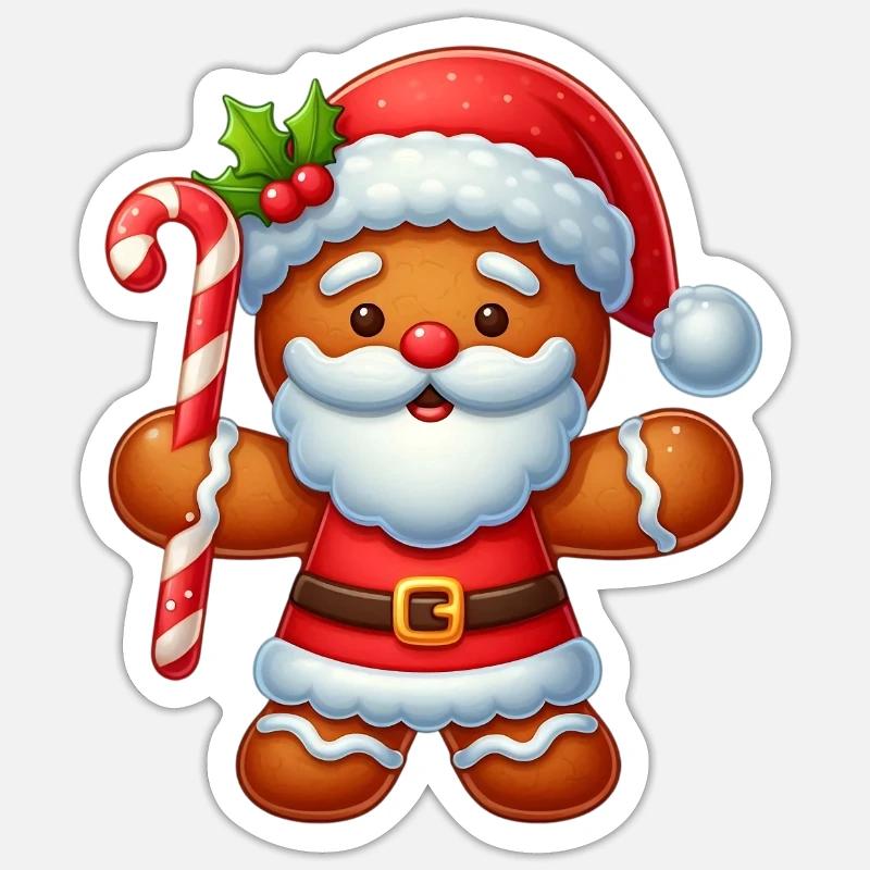 Lebkuchen 2 - Sticker Größe S (10 x 10 cm) - Mattweiß