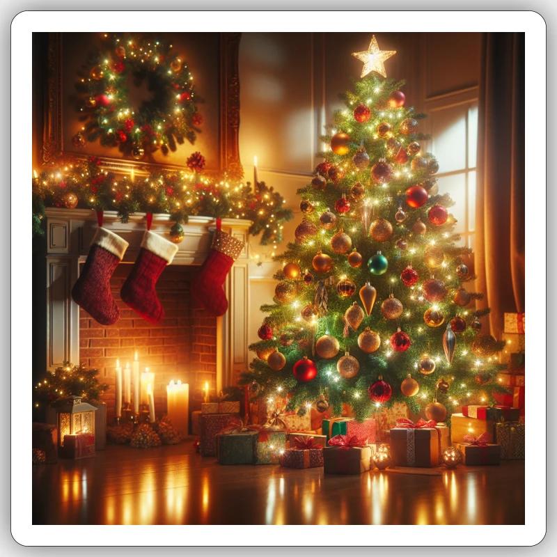 Weihnachtsbaum Sticker Größe S (10 x 10 cm)