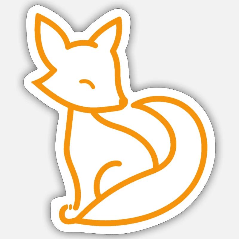 Fuchs Logo, Rotfuchs Symbol, Tier Sticker Größe S (10 x 10 cm)
